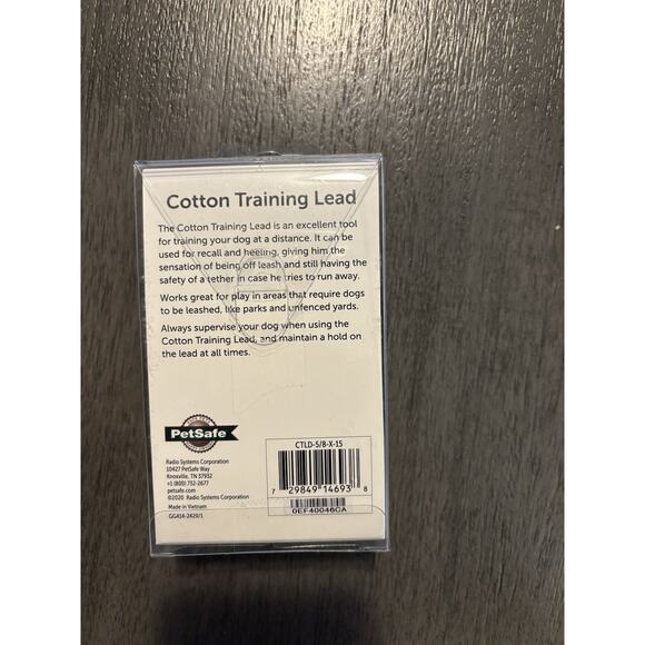 NIB PetSafe Black Cotton Training Lead leash Size 5/8 "x15' - Picture 2 of 4